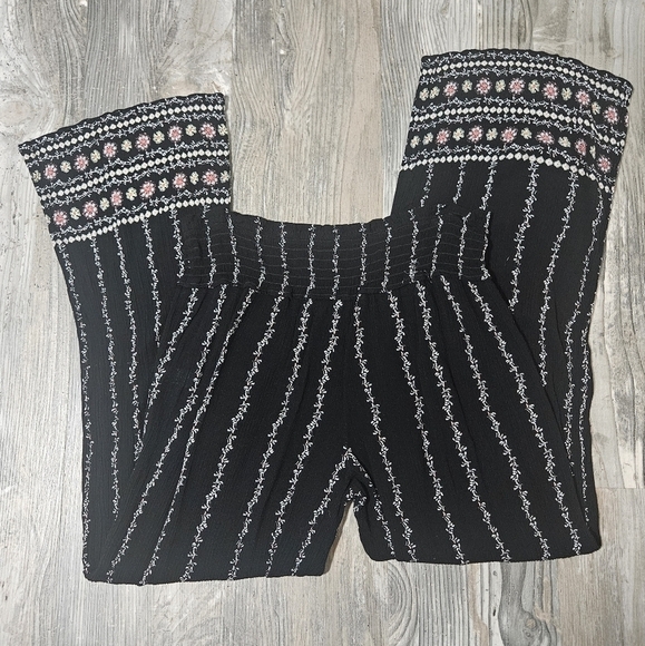 Three Dots boho whimeygoth wide leg pants size large - Picture 6 of 9